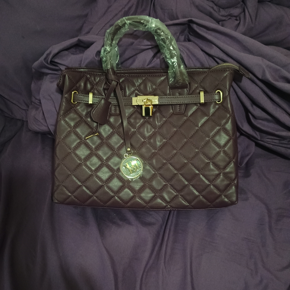 Badgley Mischka Purple Satchel Bag